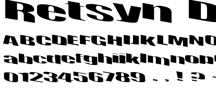 Retsyn Dilated font